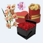 Printed floral boxes